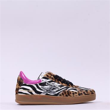 Another Trend Iconic II Gumsole Trainer - Zebra Leopard